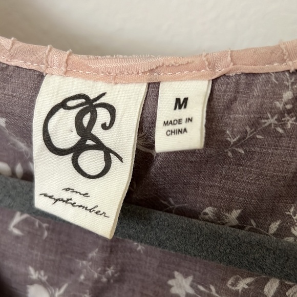 ANTHROPOLOGIE 💖 One September Pink Anwen Peasant Dress Sz M - Picture 5 of 12